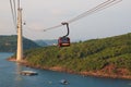 An Thoi city, Phu Quoc, Vietnam - December 2018: Phu Quoc cable car is beautiful kind of transportation to Southern islands.ÃÂ 